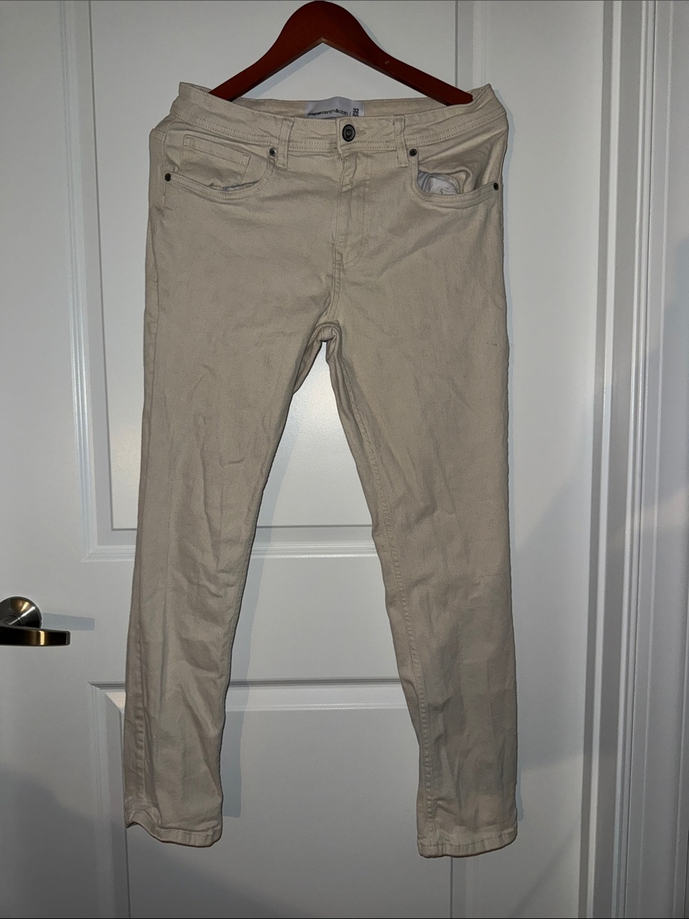 Paper Denim & Cloth Off-White Straight Jeans